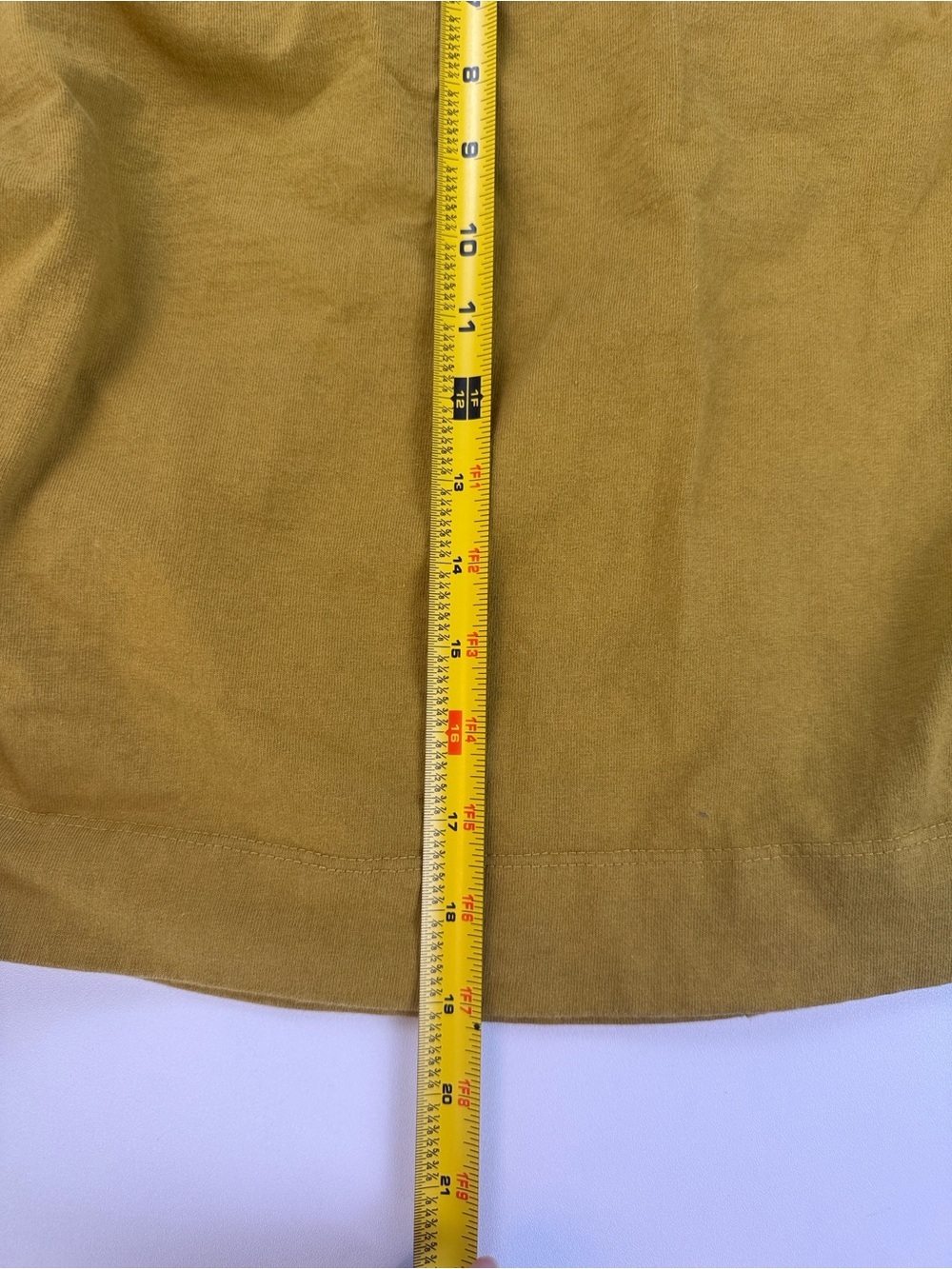 Beach M.M Mustard Yellow Cotton Ruched Sleeve Top Made in USA Size M/M oversized - Picture 9 of 9